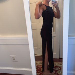 VINTAGE Velvet burgundy dress gown slits floral glitter S XS reformation nya